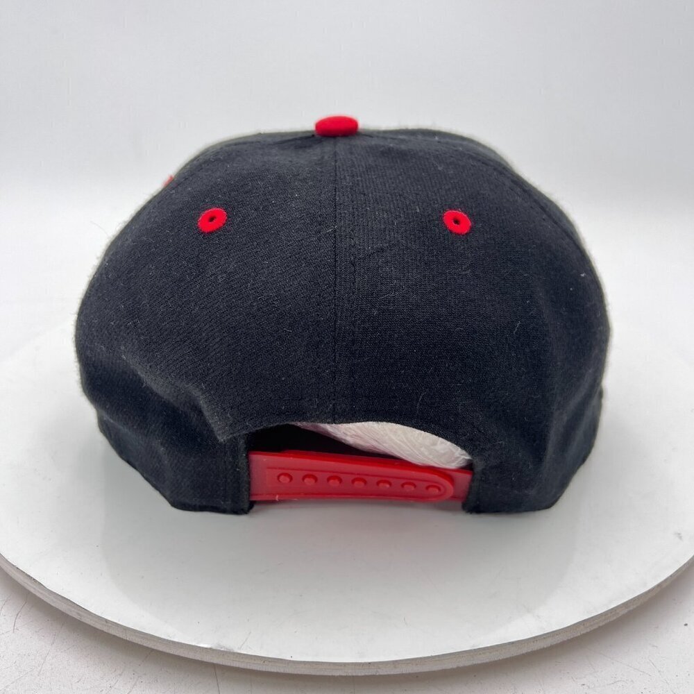 Chicago Bulls Forty Seven 47 Brand Hardwood Classic Black Red Snapback Hat - Picture 4 of 10
